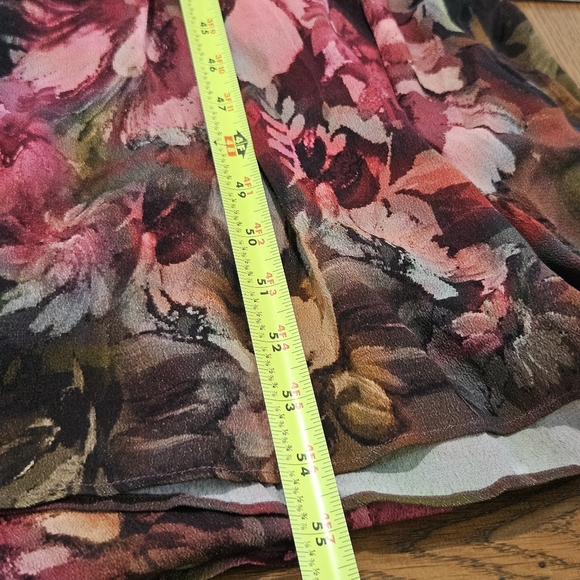 Soft Surroundings Natural Romance Maxi Dress Sz L 3/4 Sleeve Ruffle Boho Floral - Picture 11 of 14